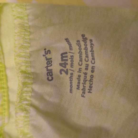 CARTER'S BRAND BABY GIRLS GREEN DRESS OR TOP SIZE 24M - Picture 9 of 10